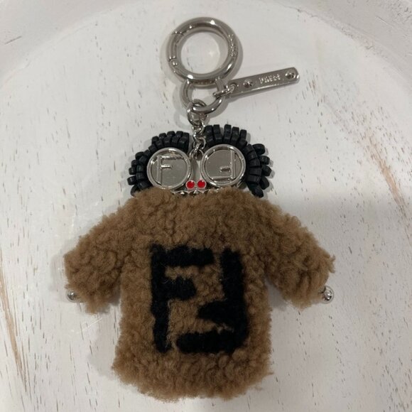 Fendi Monster Shearling Bag Charm/Key Ring (JB1276) - Picture 1 of 7
